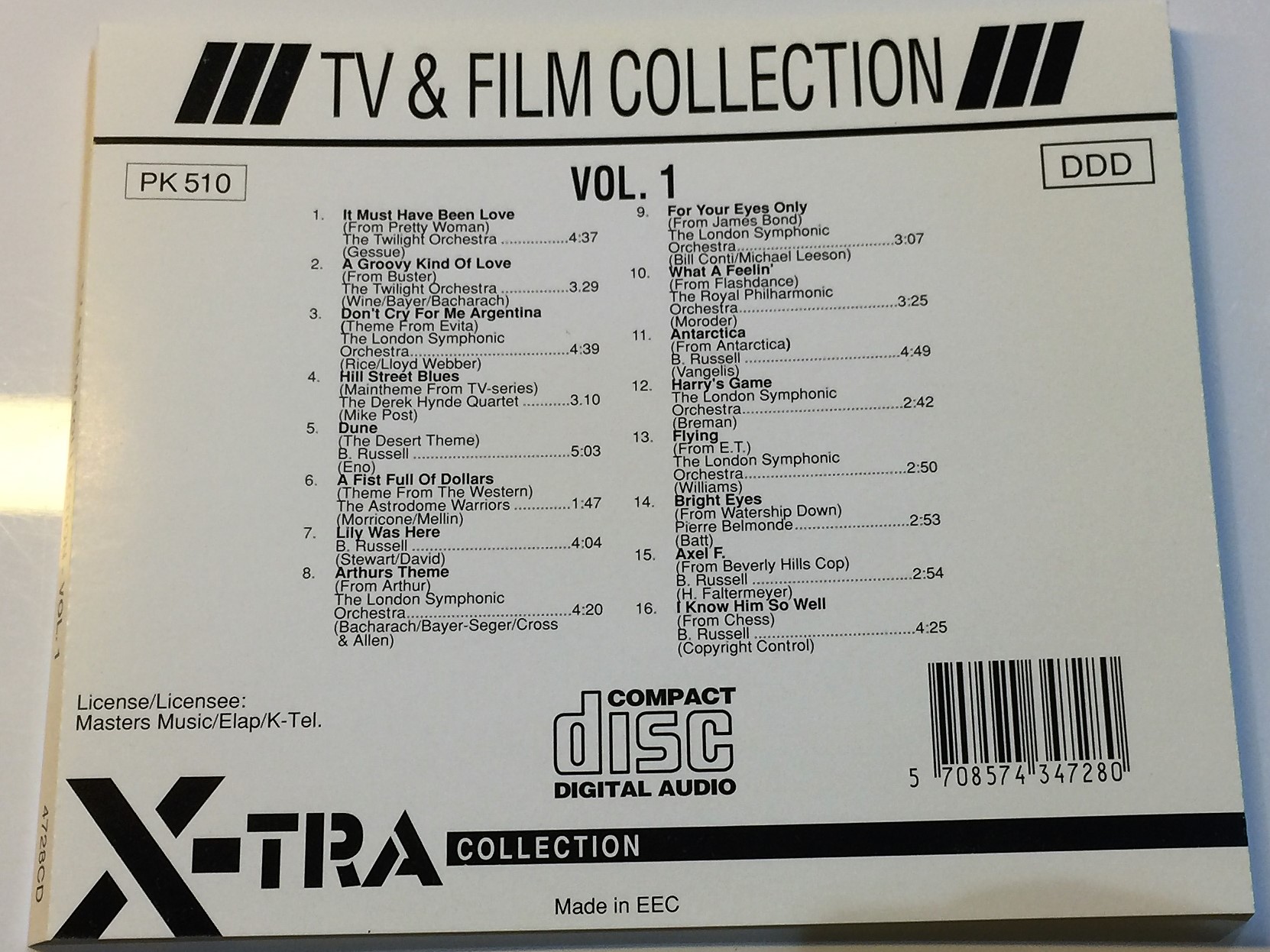 Tv & Film Collection Vol 1.- 16 Great TV & Film Hits Audio CD 1